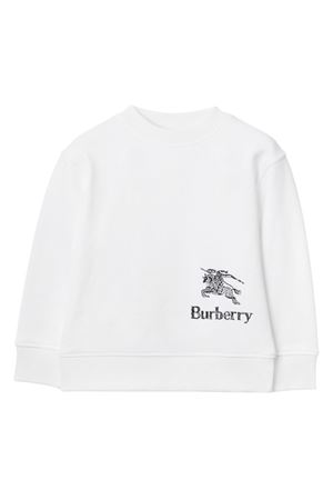 felpa in cotone bianco BURBERRY KIDS | 8082110A1464